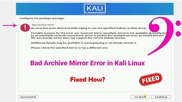 Bad Archieve Mirror Or Bad Sector Packages Error In Kali Linux  How To Remove | Tech Jugar #short
