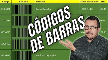 Como crear CÓDIGOS DE BARRAS para insertarlos en una hoja de Excel.