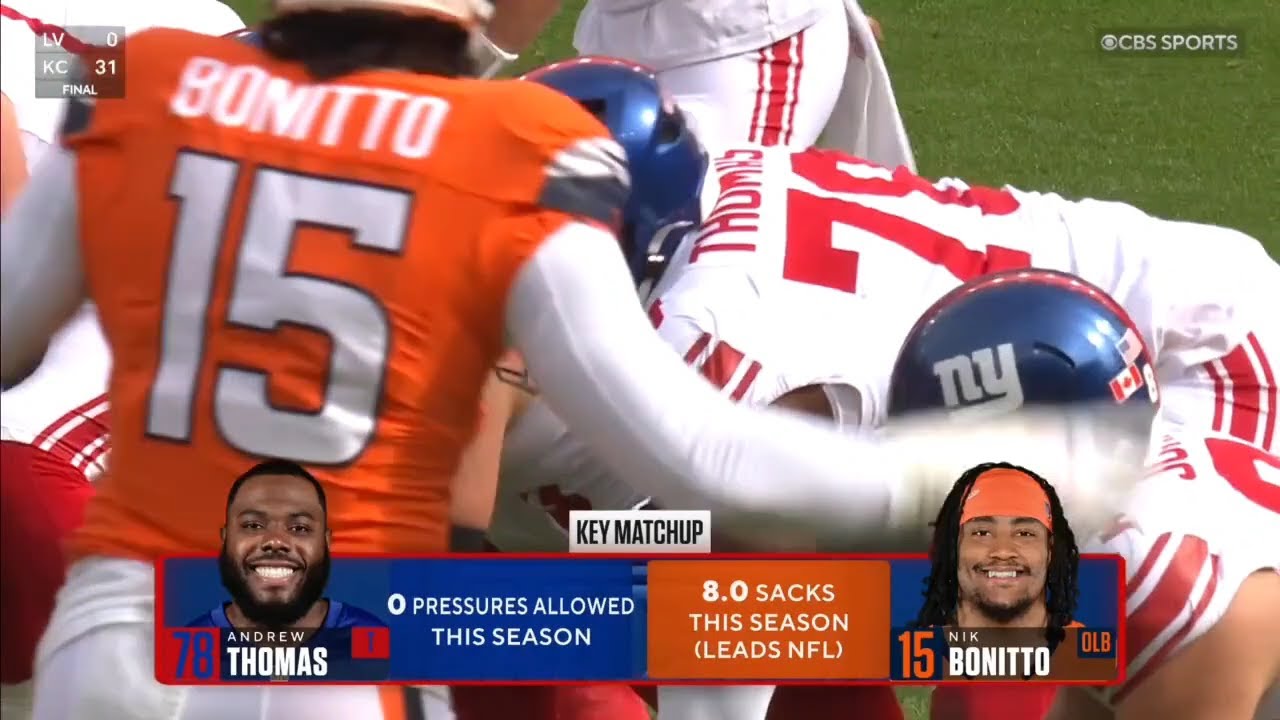 Andrew Thomas vs Nik Bonitto & Zach Allen (2025) | OL vs DL Matchup