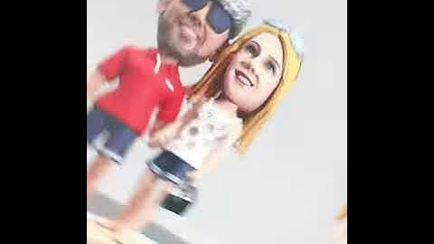 Couple On The Beach Custom Bobblehead