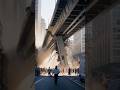 Bridge Collapse Caught on Camera People Run for Their Lives #bridge #camera #shorts