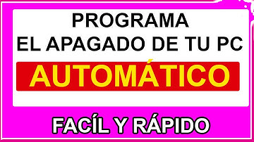 Cómo programar el APAGADO AUTOMÁTICO en Windows - CMD. FÁCIL   OleagaDev