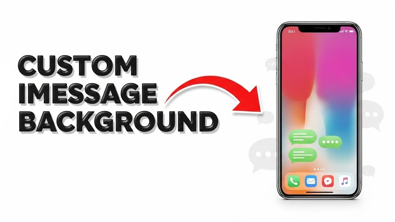 How to Add Custom Backgrounds in iMessage - YouTube