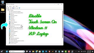 How To Disable Touch Screen On Windows 11 HP Laptop