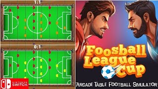 Foosball League Cup Arcade Table Football Simulator Nintendo switch gameplay