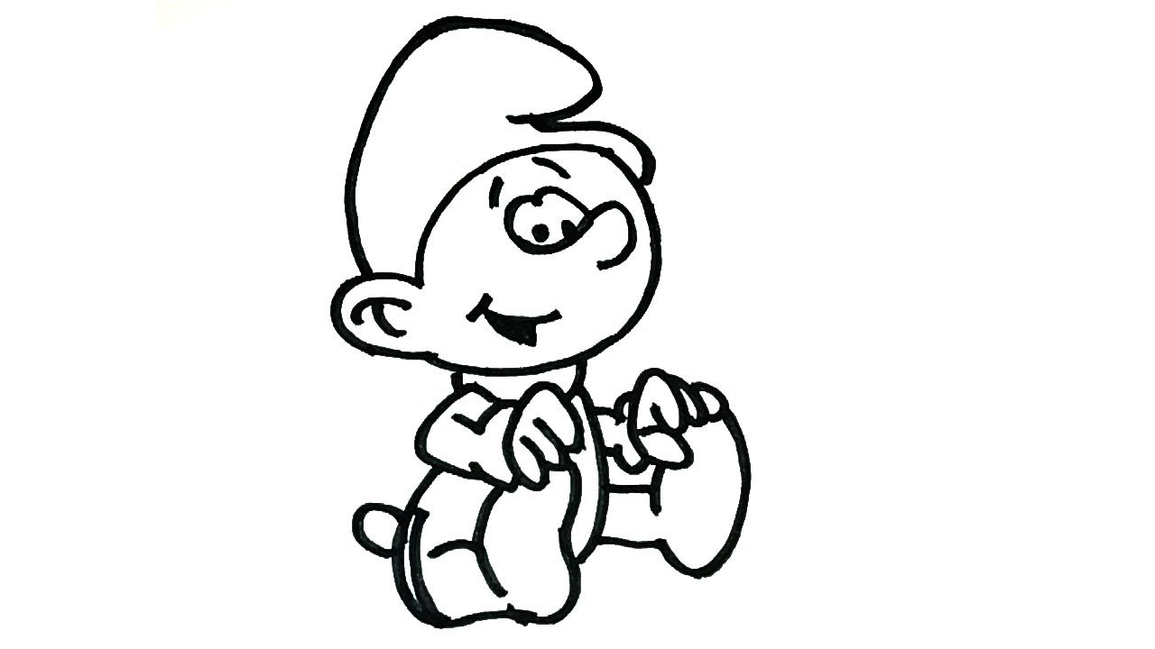 How to draw Smurf Cartoon characters Drawing Easy step