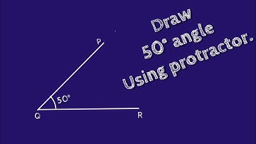How to draw 50 degree angle using protractor.Construct 50 degree angle using protractor.shsirclasses