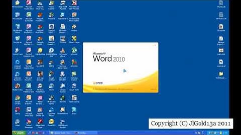 Microsoft Office 2010 running on Windows XP