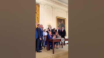 President Trump & Melania sign an executive order to bolster the foster care system