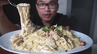 CREAMY CHICKEN ALFREDO PASTA. Recipe