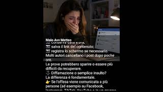 TI INSULTANO SUI SOCIAL? TI DIFFAMANO ONLINE? ECCO COSA FARE E COSA NON FARE #diffamazione
