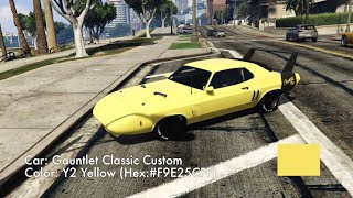 GTA Online - Paint Color Hex Code -  Y2 Yellow (Short Cinematic)