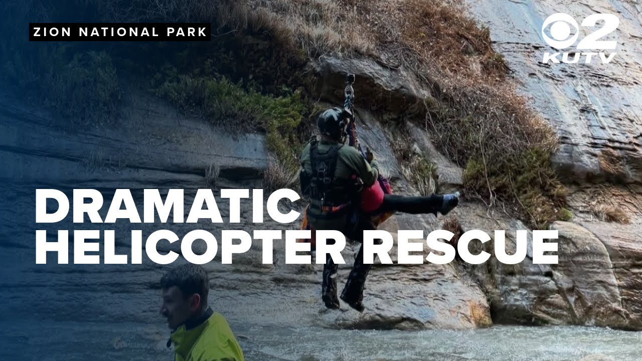 WATCH: Dramatic helicopter rescue of injured hiker at treacherous ...