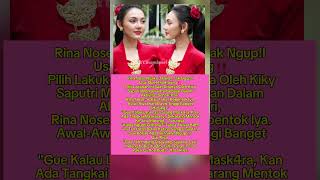 Rina Nose Ngaku 3 Bulan Tak Ngup!l Usai Oper4si H!dung, Pilih Lakukan Ini #beritaartis #fypyoutube