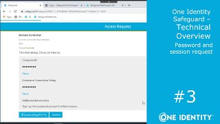 One Identity Safeguard | Technical Overview #3 | Password and session request
