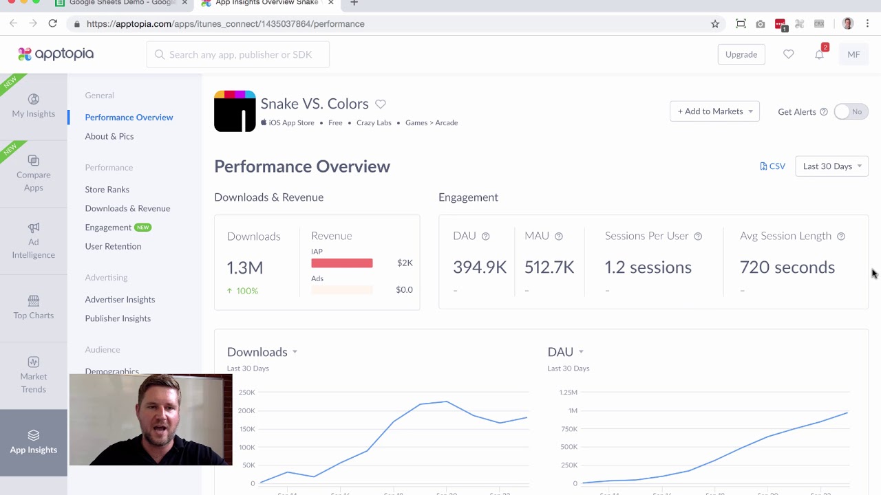 Apptopia for Google Sheets - YouTube