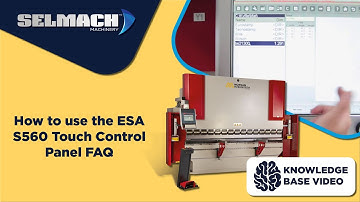 How to use the ESA S560 Touch Control Panel FAQ