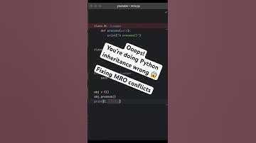 Python Inheritance Mistake You Must Avoid! ⚠️ (Fixing MRO Errors)  #coding #python