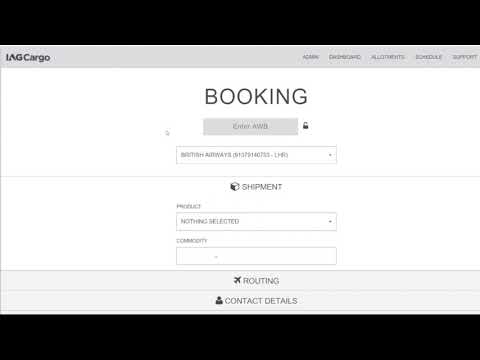 How to book online with IAG Cargo