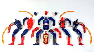 avengers superhero toys.. superman vs spiderman vs captain america vs ironman.. merakit mainan..