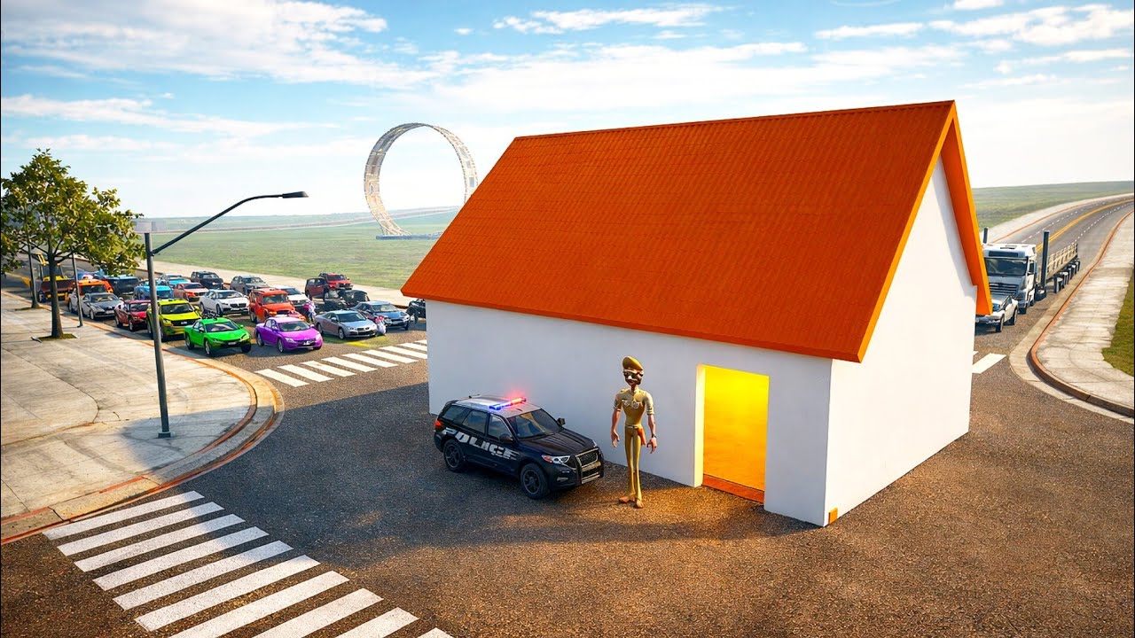 House On Traffic Road 🛣️ Yellow Cars Challenge In Indian Bike Driving 3D 