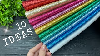 10 CRAFT IDEAS 💥 Glitter Flowers Foam Sheet Craft Ideas