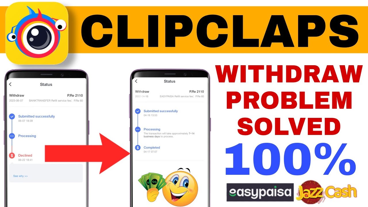 Clipclaps Withdrawal Problem Solved😍Clipclaps Withdraw Proof in ...