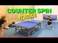 How to practice a counter spin against open up?
