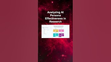 Analyzing AI Persona Effectiveness in Research #ai #artificialintelligence #machinelearning #aiagent