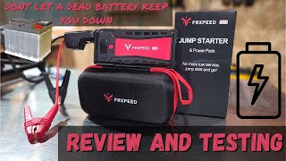 NEVER NEED YOUR JUMPER CABLES AGAIN! FOXPEED G29 JUMP STARTER AND POWER PACK - EMERGENCY BACKUP
