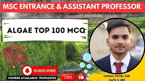 Algae Top 100 MCQ | Msc Entrance and Assistant Professor| New Batch Available