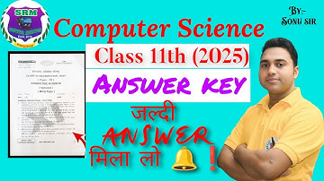 JAC BOARD CLASS 11 Computer Science answer key 2025|| Today exam Solution #computerscience #jac