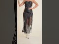 Vestido longo de franjas ID: BDG-ZUV-SAE