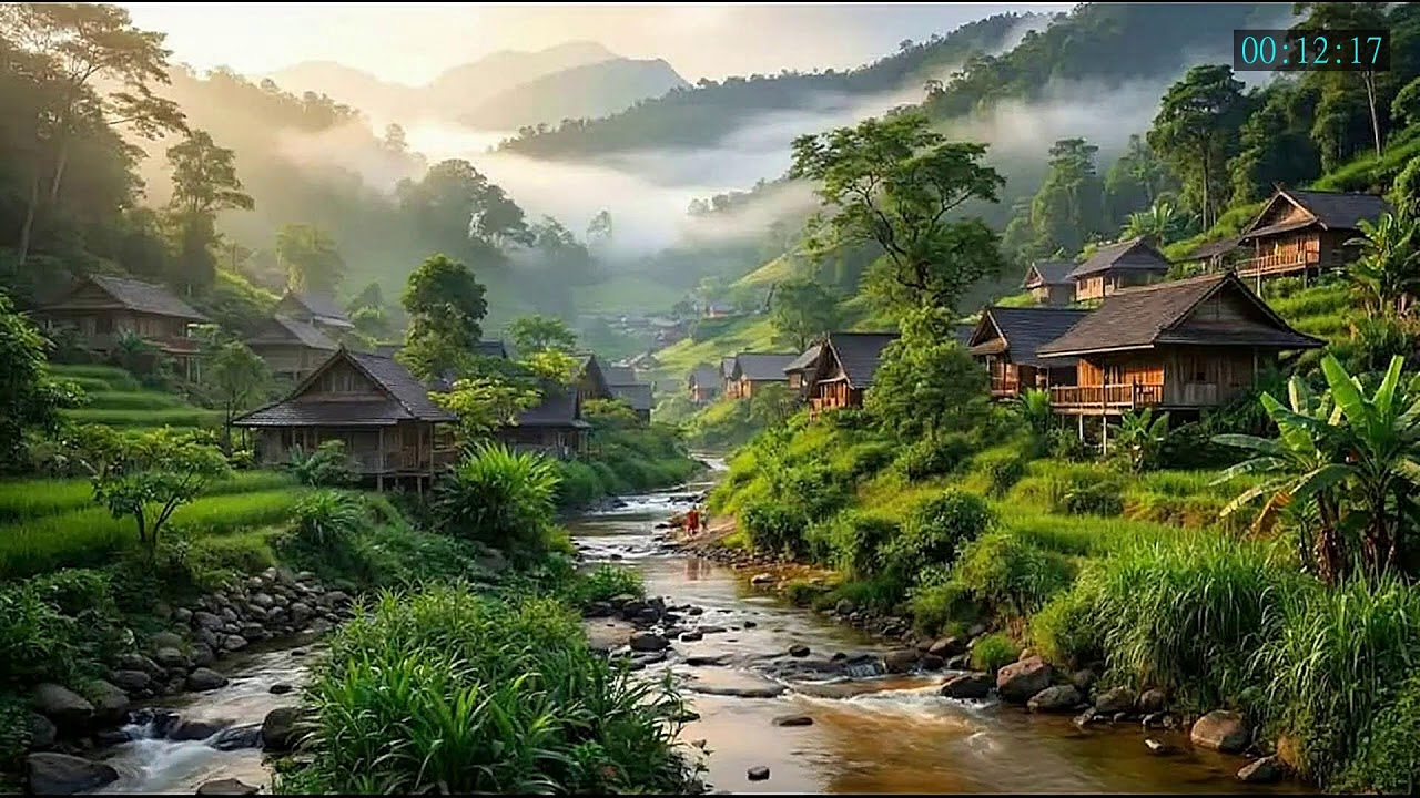 No Ads 4K HDR Healing River Water Sounds for Emotional Calm