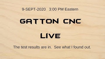 Gatton CNC Live  | #6  9-Sept-2020