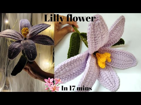 Crochet Lilly flower 🌸 | Very simple and flexible petals 