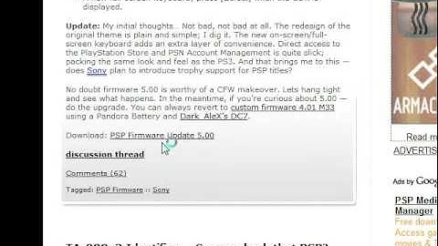 How to update to 5.00m33-3 psp custom firmware