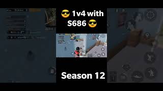 1V4 With S686  | Subscribe ️! #shorts #PUBG