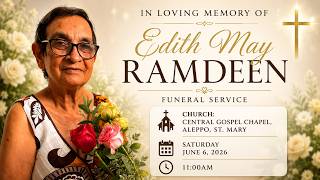 LIVE: Edith May Ramdeen Thanksgiving Service | Mizpah Funeral Home