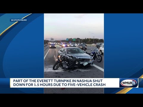 Two people hurt in multi-vehicle crash on Everett Turnpike in Nashua ...