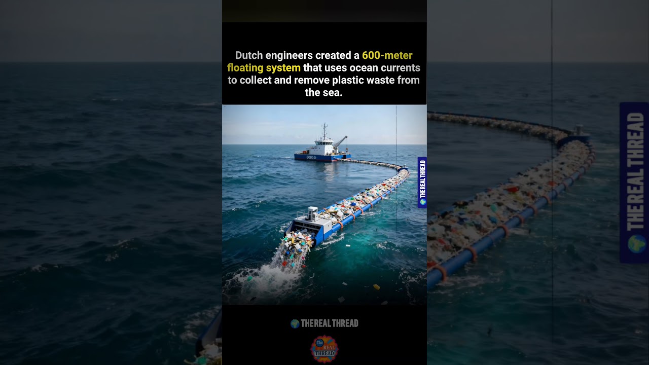 🌊 Dutch Engineers Build Floating System to Clean Ocean ♻️