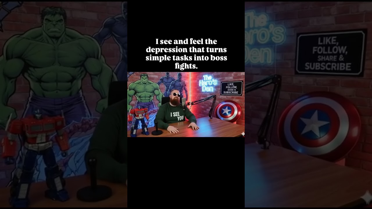 I see and feel the depression that turns simple tasks into boss fights  