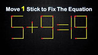 Fix This Equation by Moving JUST ONE Stick – Brain Teaser!