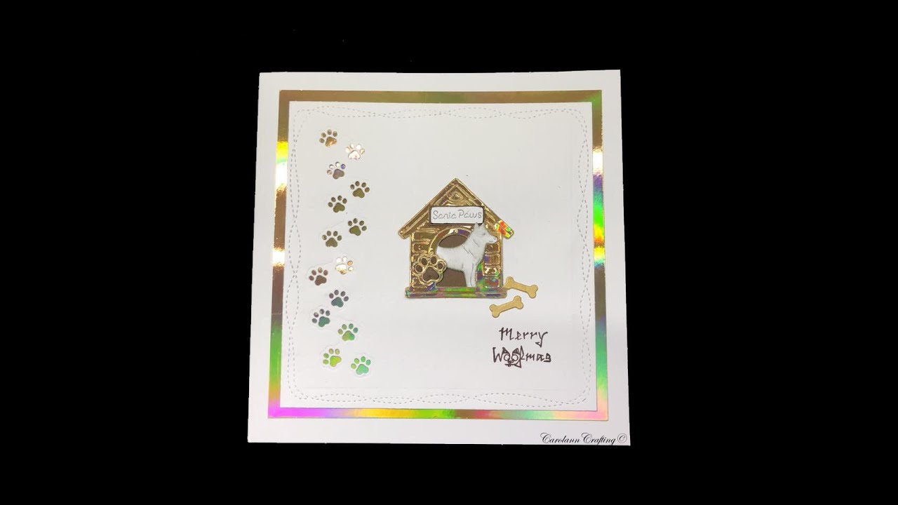 Рождественская открытка с праздником Вуфмас — Craftaddictionuk