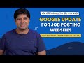 Google Update for Job Posting Websites | Job Posting Schema Data Explanation