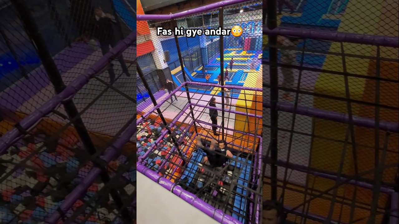 Spider tower drop at trampoline park jumping kingdom greater noida | Trampoline park in delhi ncr
