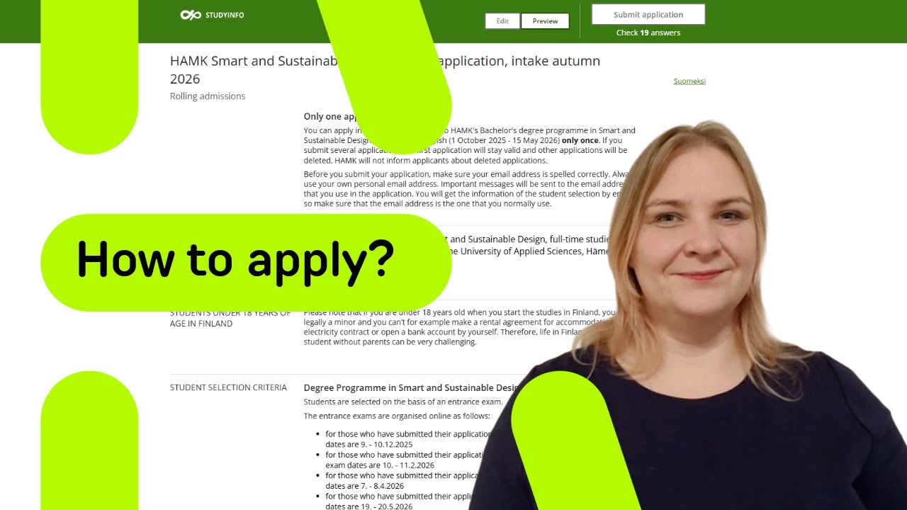 How to apply to HAMK intake 2026