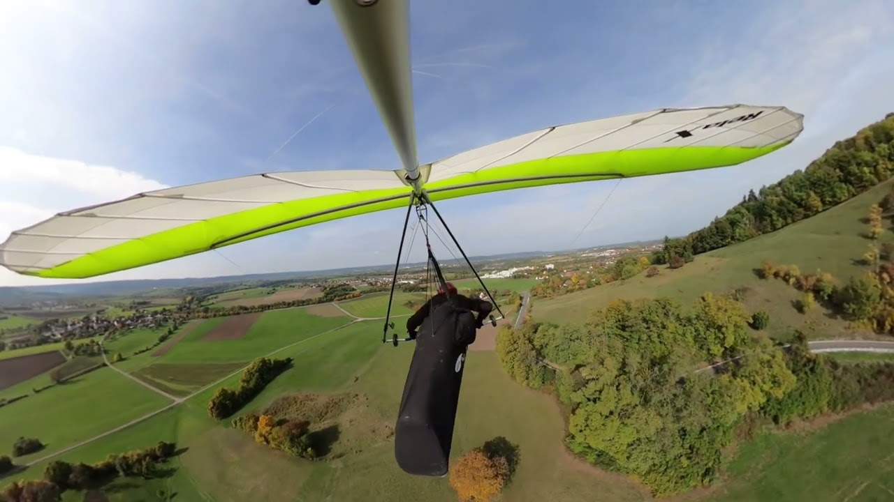 Mein Flug mit dem Drachen vom Einkorn am 7.10.2022