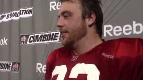 Linden Gaydosh on Matt Vonk after 2013 CFLcombine