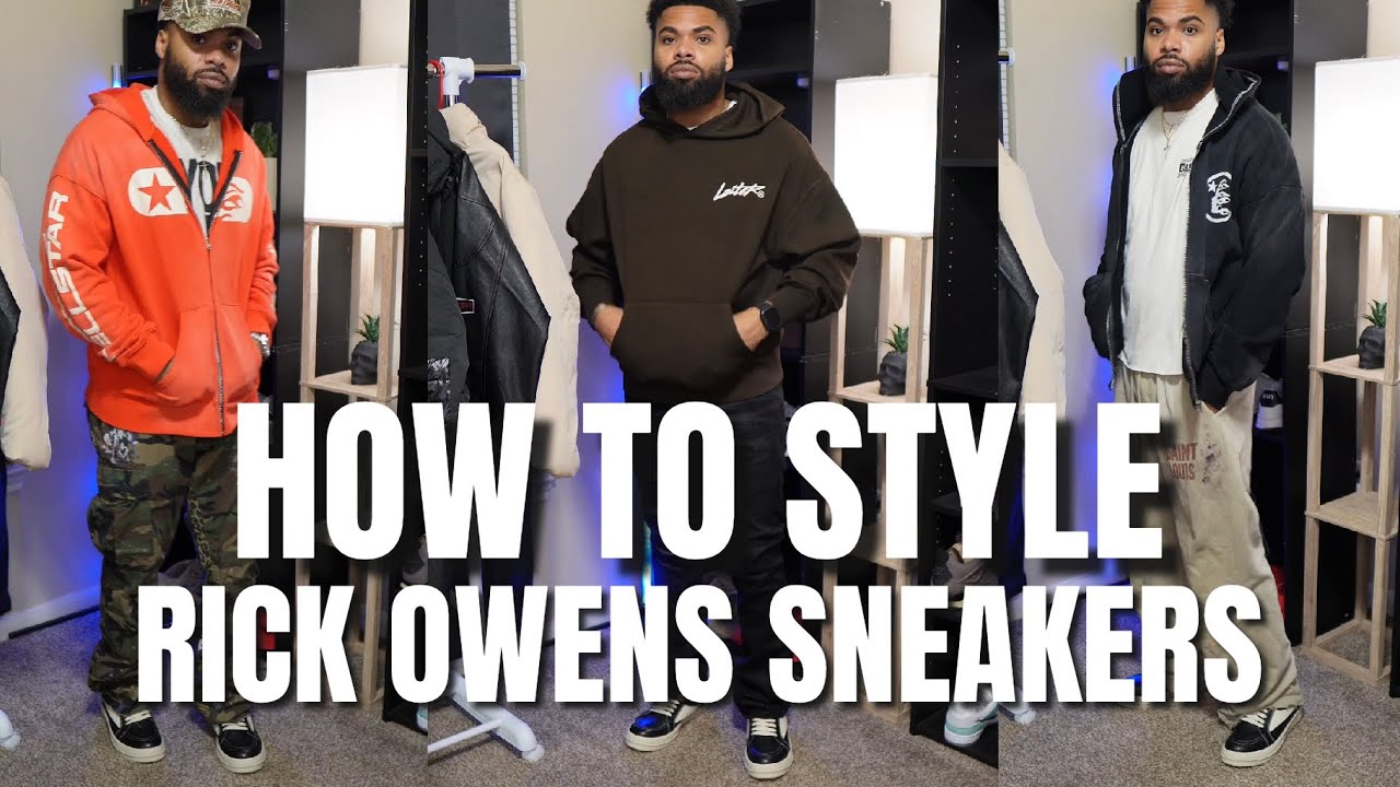 HOW TO STYLE RICK OWENS SNEAKERS ( outfits ideas + shoe review)